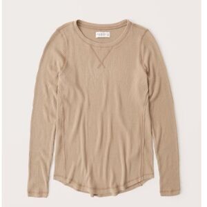 Abercrombie & Fitch Neutral Super Ribbed Soft Tunic